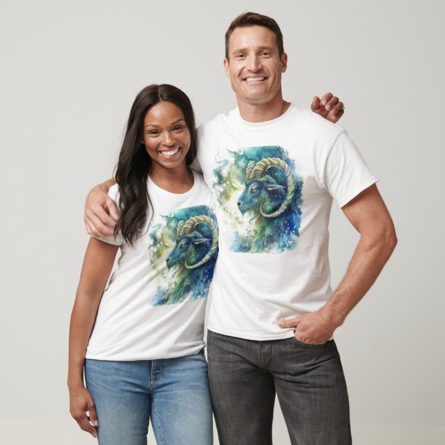 Birthday Watercolor Capricorn T-Shirt (Unisex)