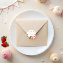 Birthday Watercolor Strawberry Red Ribbon