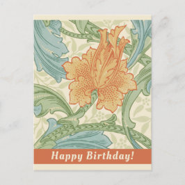 Birthday William Morris blommigt tapet CC1132 Vykort