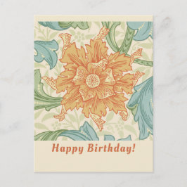 Birthday William Morris blommigt tapet CC1133 Vykort