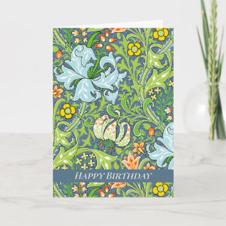 Birthday William Morris Golden Lily 1899 CC1227 Kort