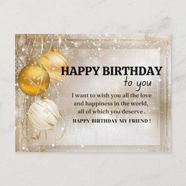 BIRTHDAY WISH CARD VYKORT (Framsida)