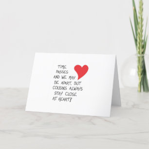BIRTHDAY WISH "COUSIN" & "BEST FRIEND CARD" KORT