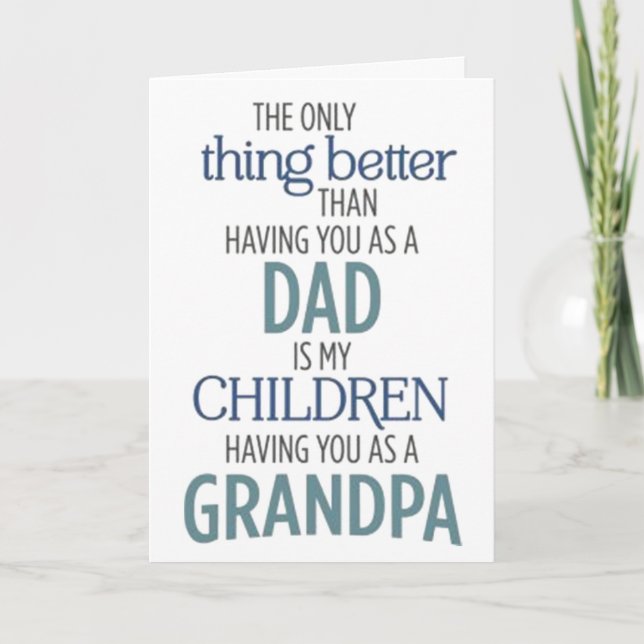 BIRTHDAY WISH FOR **BEST PAPPA** & **BEST GRANDPA* KORT (Framsida)