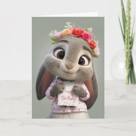 Birthday Wishes from the Sweetest Little Bun Kort