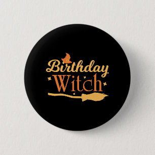 Birthday Witch Halloween Birthday Knapp