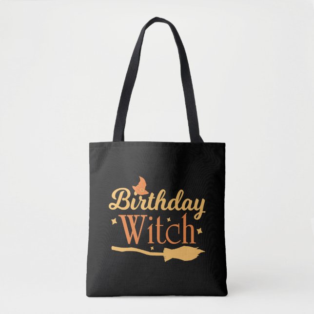 Birthday Witch Halloween Birthday Tygkasse (Framsida)