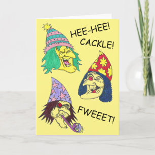 BIRTHDAY WITCHAR Lustig konstig-hälsningskort Kort