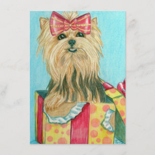 Birthday Yorkie Kort
