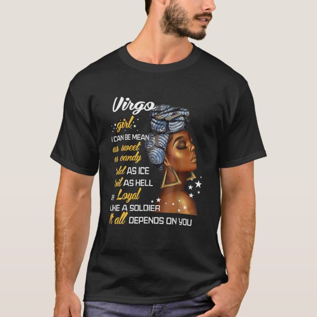Birthday Zodiac Våg Girl August eller September Wo T Shirt (Framsida)