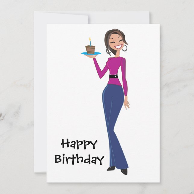 BirthdayGirl, Grattis på födelsedagen Kort (Framsida)