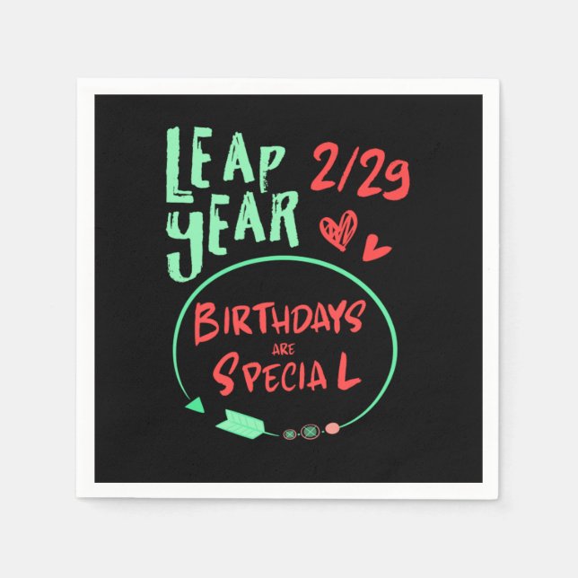 Birthdays Are Special Leap Year February 29 Gift Pappersservett (Framsidan)
