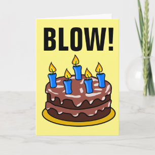 BIRTHDAYS BLOW CAKE FÖDELSEDAGSKORT KORT