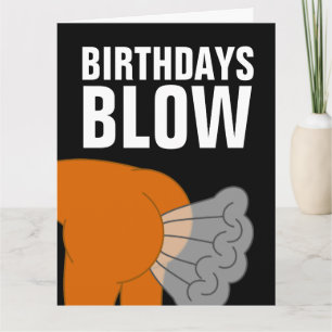 BIRTHDAYS BLOW FUNNY FART FÖDELSEDAGSKORT KORT