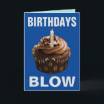 BIRTHDAYS BLOW FUNNY FÖDELSEDAGSKORT KORT<br><div class="desc">BIRTHDAYS BLOW GREETING CARDS</div>