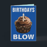 BIRTHDAYS BLOW FUNNY FÖDELSEDAGSKORT KORT<br><div class="desc">BIRTHDAYS BLOW GREETING CARDS</div>