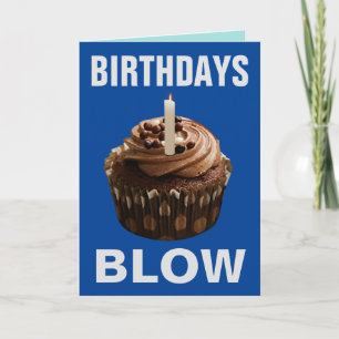 BIRTHDAYS BLOW FUNNY FÖDELSEDAGSKORT KORT