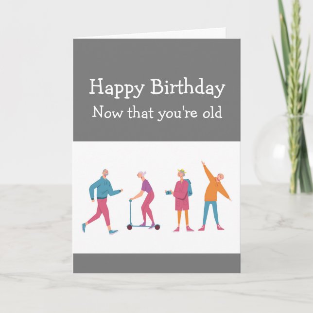 Birthdays Fun Mind says Yes Body says No Kort (Framsida)