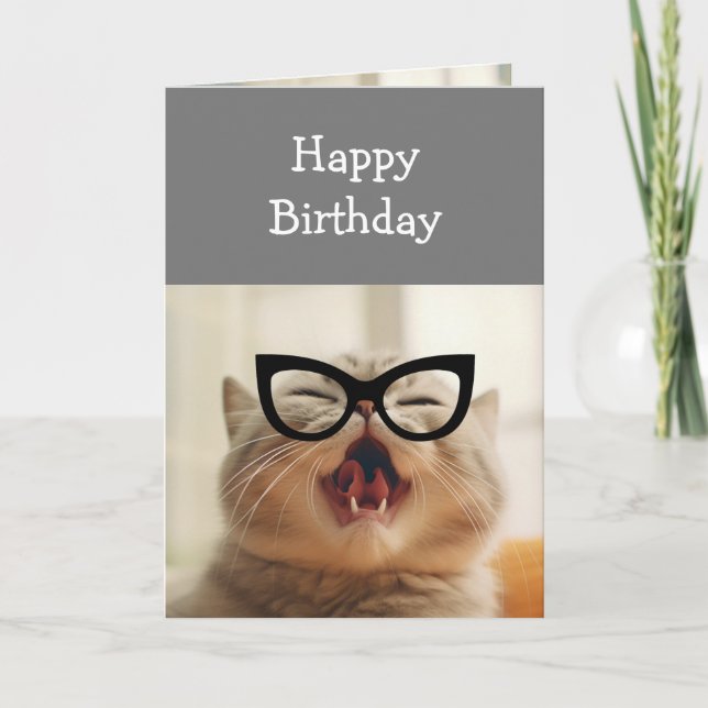 Birthdays Fun Old Age Put on Glasses Card Kort (Framsida)