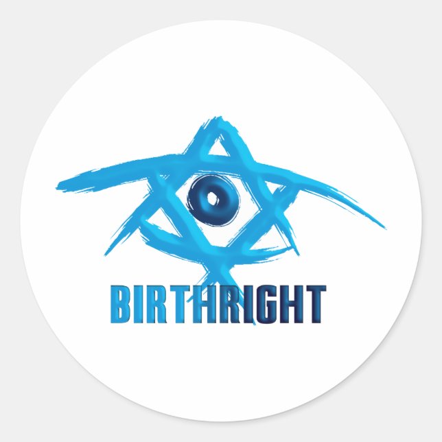 Birthright Runt Klistermärke (Framsida)