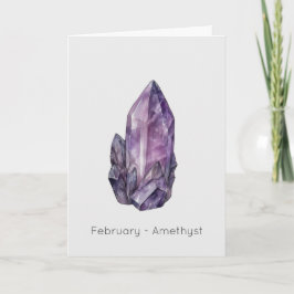 Birthstone Amethyst Grattis på födelsedagen kort