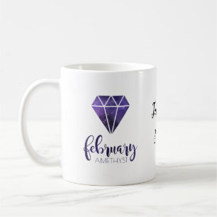 Birthstone-amnestin mugg februari