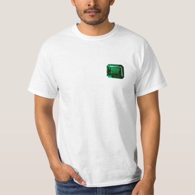 Birthstone Chart Emerald May T-Shirt (Framsida)