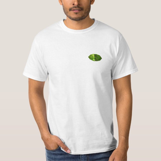 Birthstone Chart Peridot August T-Shirt (Framsida)