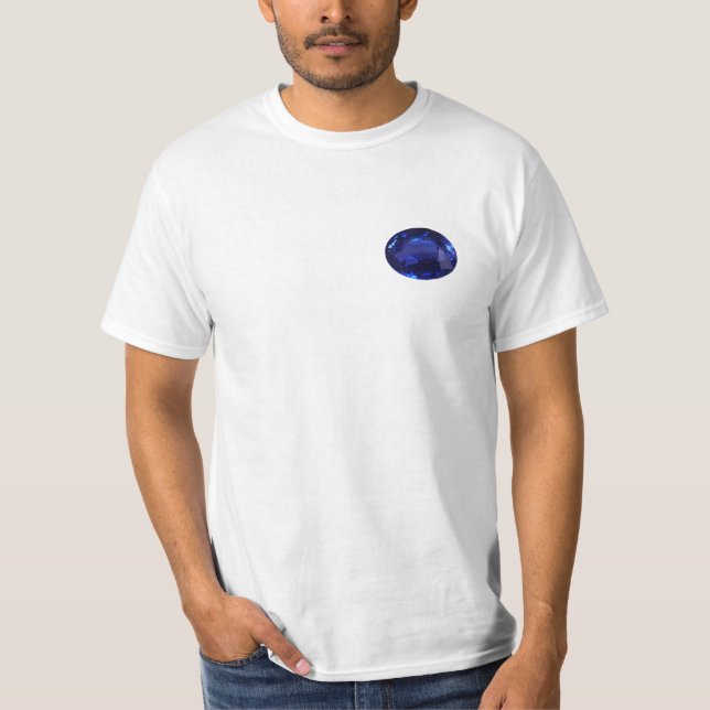 Birthstone Chart Sapphire September T-Shirt (Framsida)