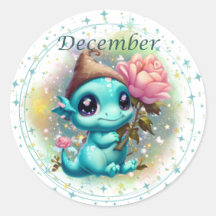Birthstone December Turcos Dragon Sticker