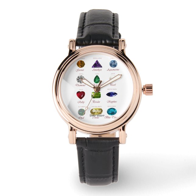 Birthstone-diagram Armbandsur (Framsida)