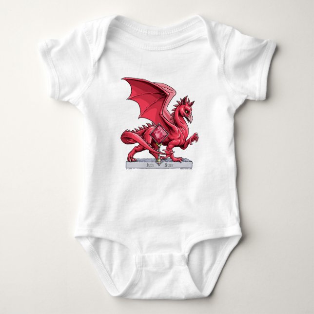Birthstone Dragon i juli: Ruby T Shirt (Framsida)