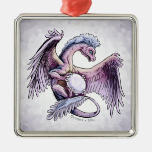 Birthstone Dragon i oktober: Opal Julgransprydnad Metall