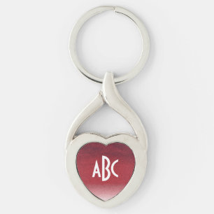 Birthstone-Färgen Twisted Heart Silverfärgad Nyckelring