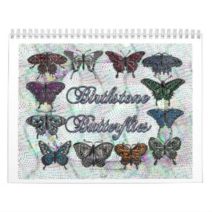 Birthstone fjärilskalender kalender