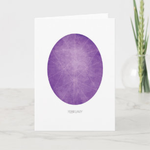 Birthstone-hälsningskort - Amethyst - mars Kort