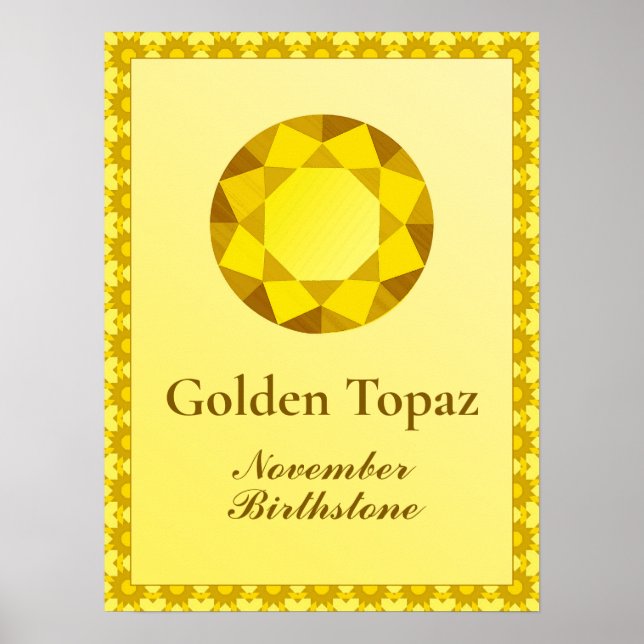 Birthstone Illustration for November - Topaz Poster (Framsidan)
