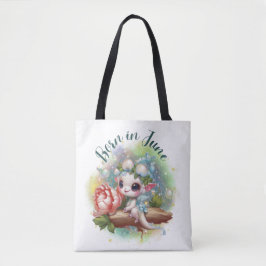 Birthstone June Pearl Dragon Tote Tygkasse