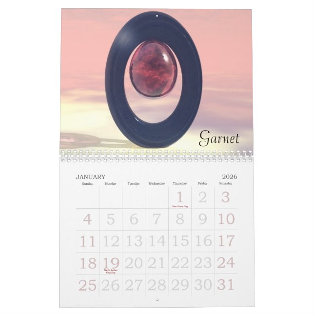 Birthstone kalender 2008 (Jan 2026)