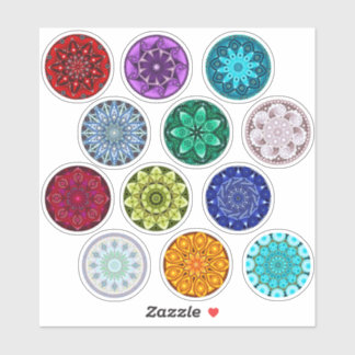 Birthstone Mandala Sticker Pack Klistermärken