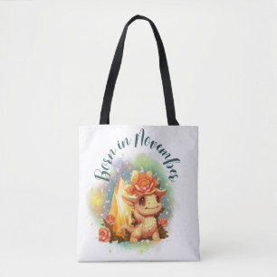 Birthstone November Topaz Dragon Tote Tygkasse