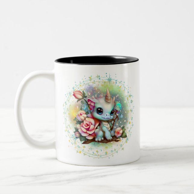Birthstone oktober Opal Dragon Mugg (Vänster)