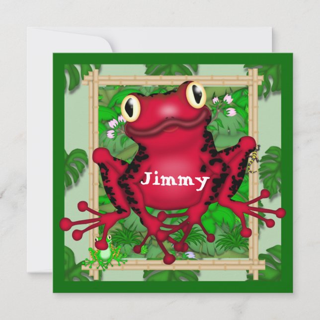 BIRTIDINBLANDNING AV grodor Inbjudningar (Framsida)