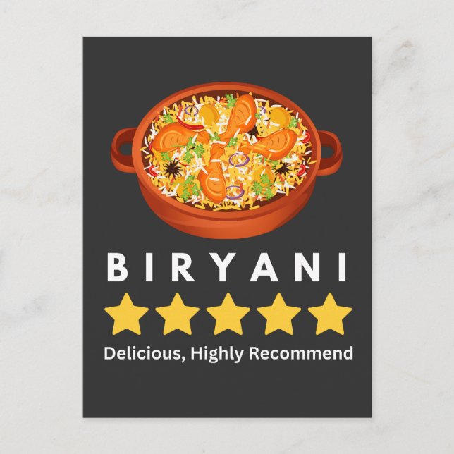 biryani älskare T-Shirt Vykort (Framsida)