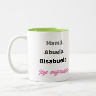 Bisabuela Gravid-meddelande Två-Tonad Mugg