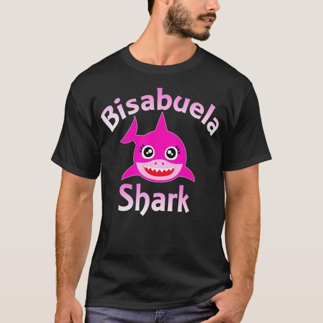Bisabuela Shark Funny Spansk Underbar Grandma T Shirt (Framsida)