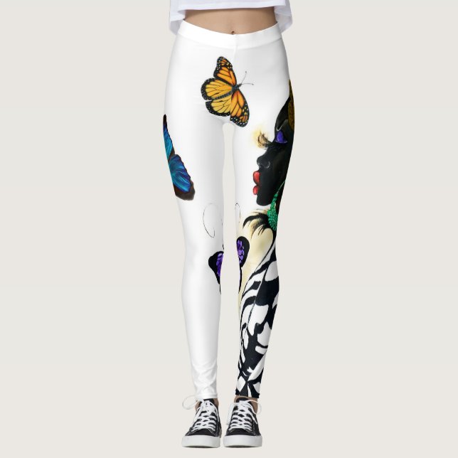 Bisarr damasker leggings (Framsida)