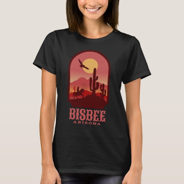 Bisbee Arizona Cacti och Sunset T Shirt (Framsida)