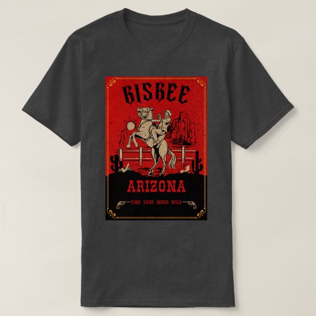 Bisbee Arizona vilda western town 1 T Shirt (Design framsida)