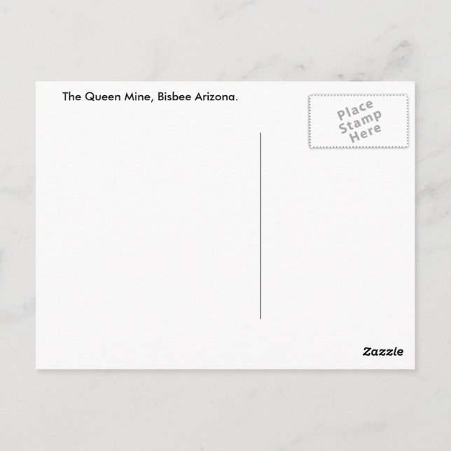 Bisbee-vykort Vykort (Baksida)